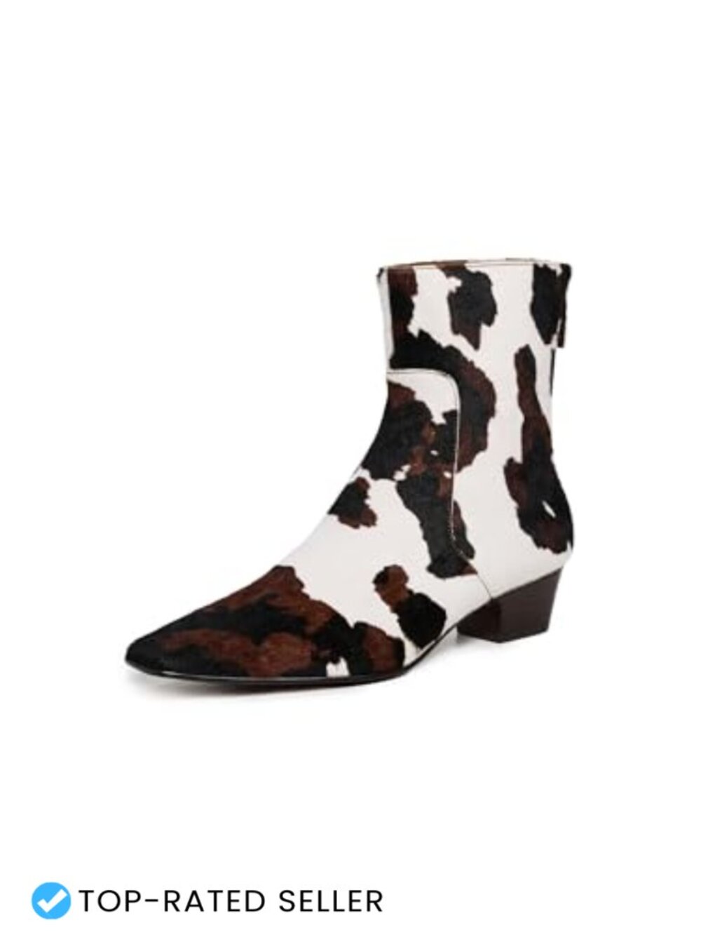 Madewell Women's Suede Ankle Boots Square Toe Stacked Heel